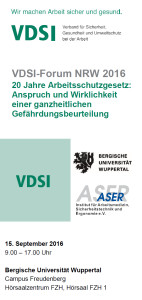 Programm zum VDSI-Forum NRW 2016 in Wuppertal