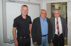Ralf Pieper (Bergische Universität Wuppertal), Klaus Pickshaus (IG Metall, Frankfurt/Main) und Horst G. Appelt (Appelt Unternehmensberatung, Wuppertal) nach dem gestrigen Kolloquium (v.l.n.r.).