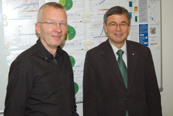 Prof. Dr. Ralf Pieper (Bergische Universität Wuppertal) und Prof. Dr. Dietmar Reinert (IFA der DGUV & Hochschule Bonn-Rhein-Sieg) zum Start des Kolloquiums.