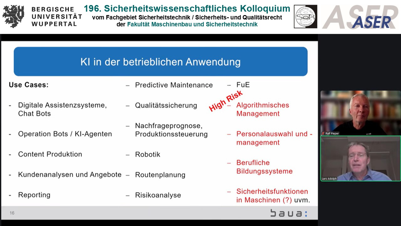 K&uuml;nstliche Intelligenz f&uuml;r eine sichere und gesunde Arbeitswelt
